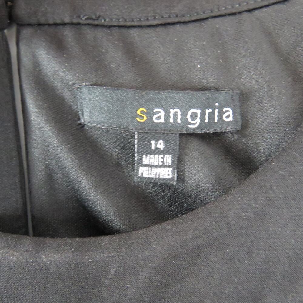 Sangria Black Halter Neck Sleeveless Maxi Dress Size 14 XL Formal Evening Gown - Picture 5 of 6